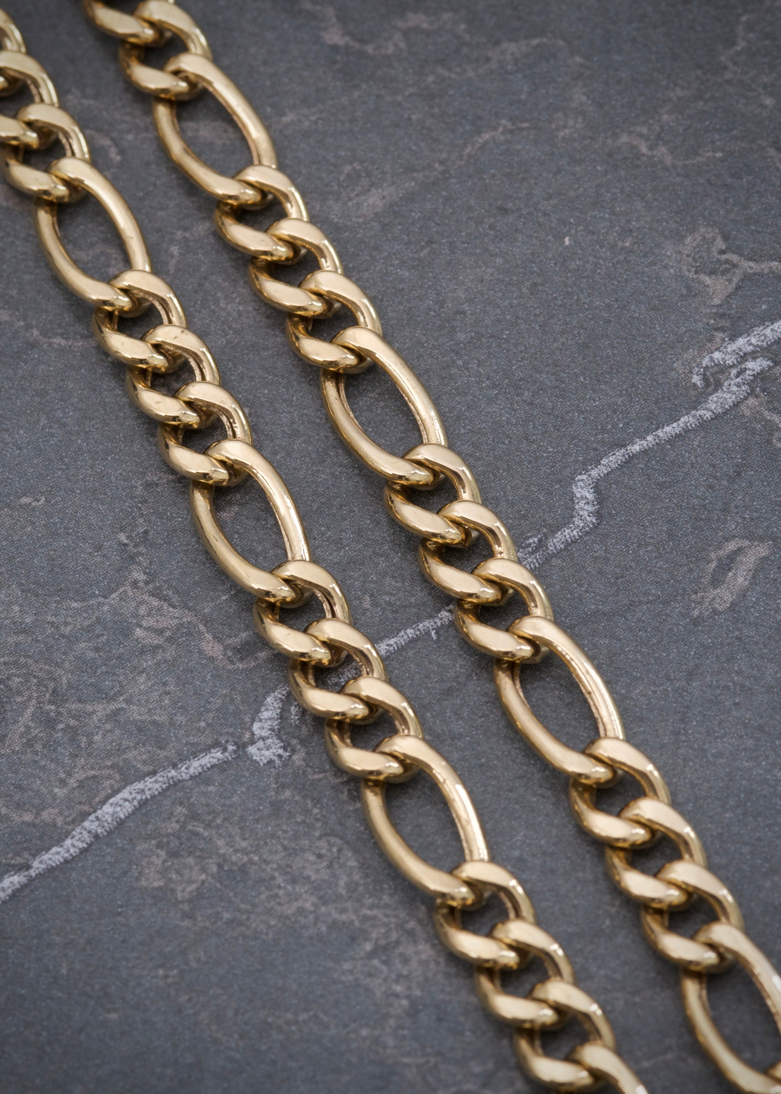 Cadena figaro 18.4gr / Largo: 60cm / Oro Amarillo italy cte B