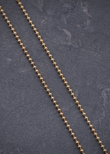 Cadena mini militar 1.8gr / Largo: 40cm / Oro Amarillo 14k B