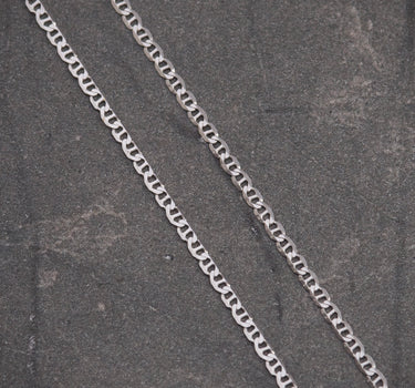 Cadena escalera 1.85gr / Largo 50cm / Oro Blanco italy +3*