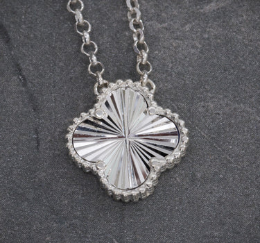 Cadena lucky clover diamantada 4.75gr / Largo: 50cm / Plata (Joya) B