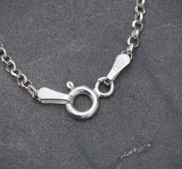 Cadena lucky clover piedra verde 4.2gr / Largo: 50cm / Plata P