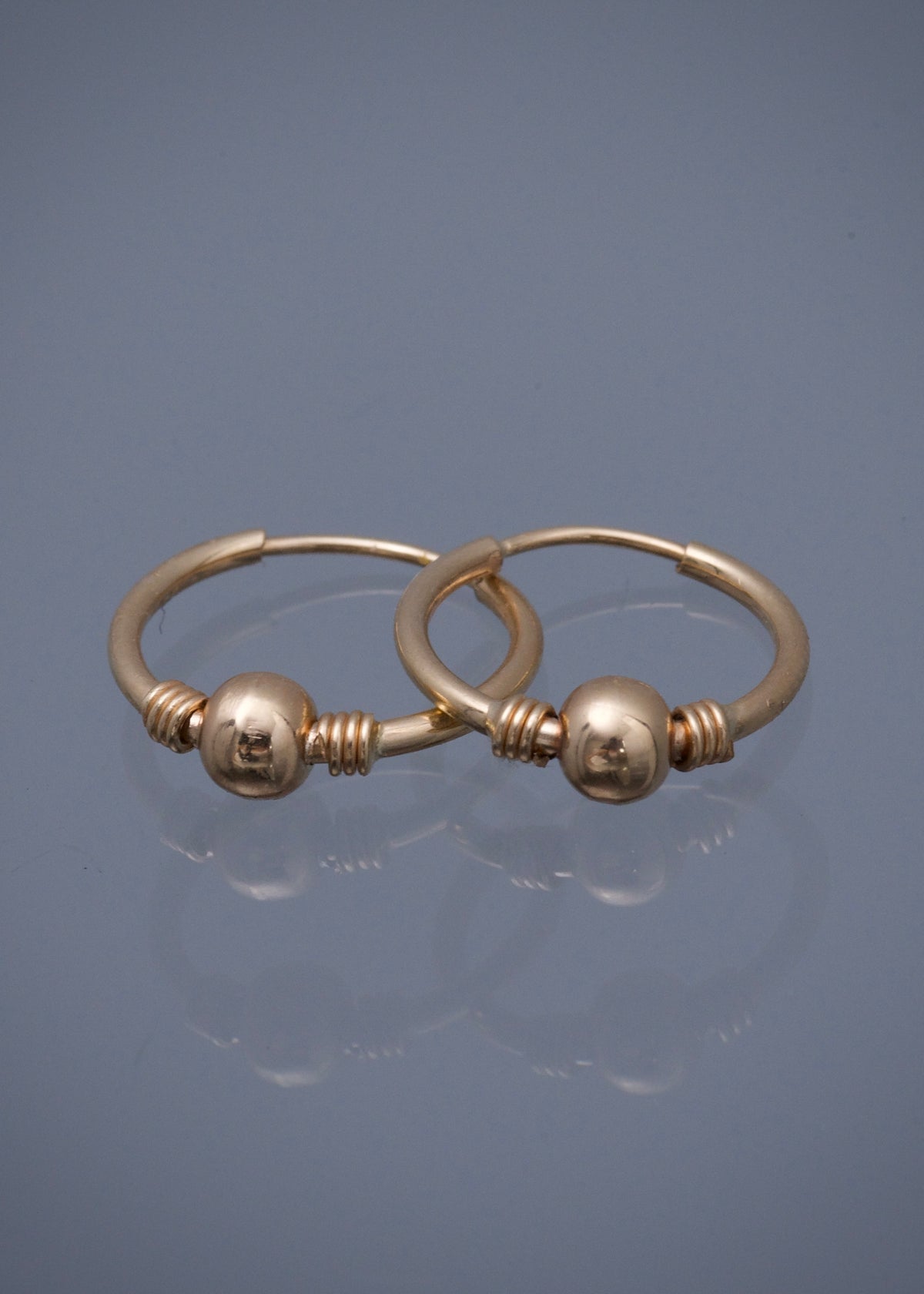 Candongas Bola Lisa 1gr / 1.3cm / 1.1mm — Oro Amarillo
