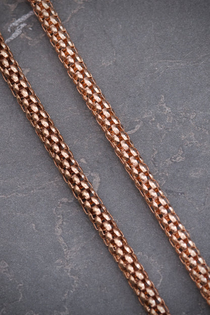 Cadena Cola De Raton 14.7gr / Largo 45cm / Oro Rosado italy +3 M