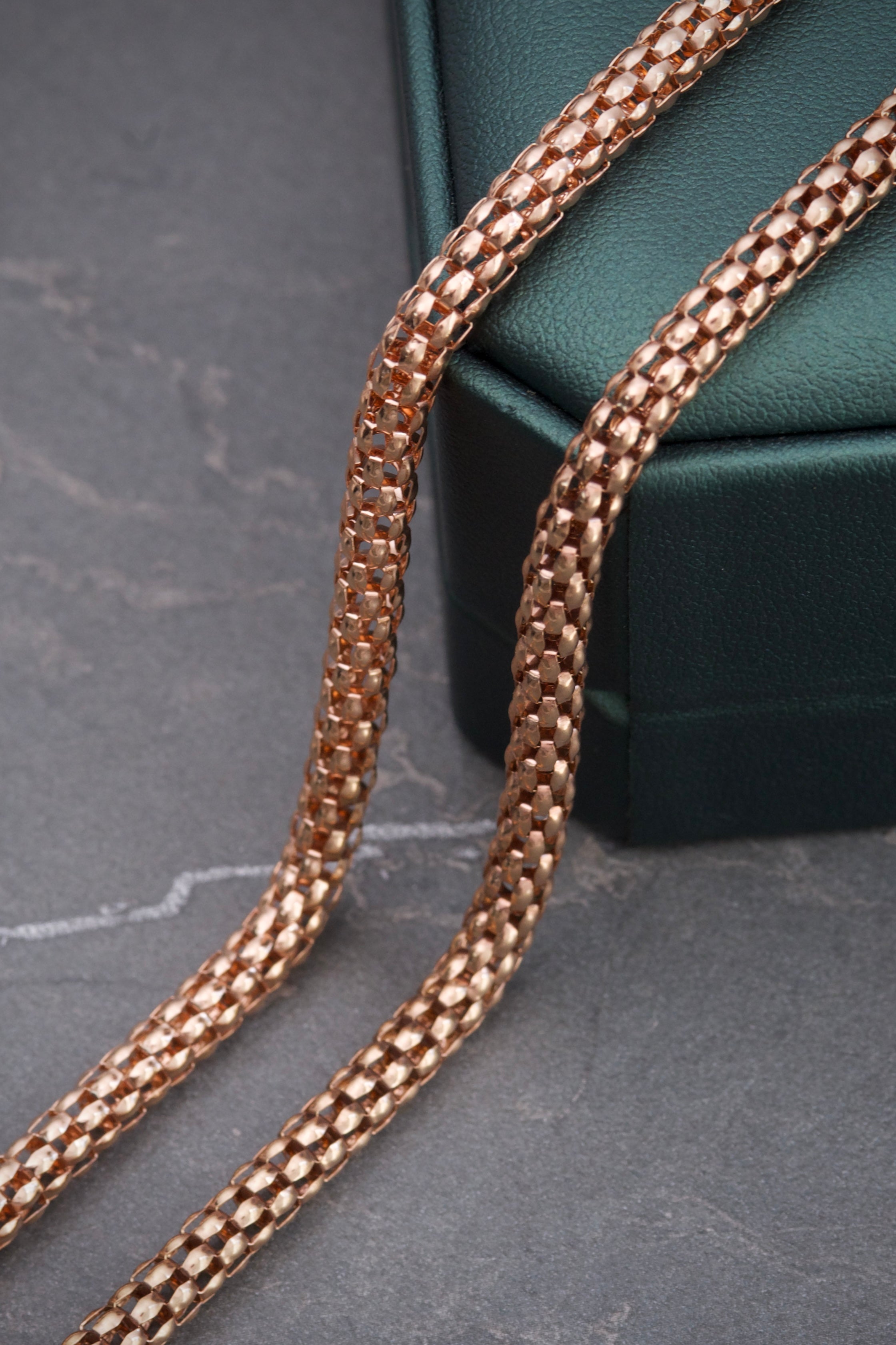 Cadena Cola De Raton 14.7gr / Largo 45cm / Oro Rosado italy +3 M