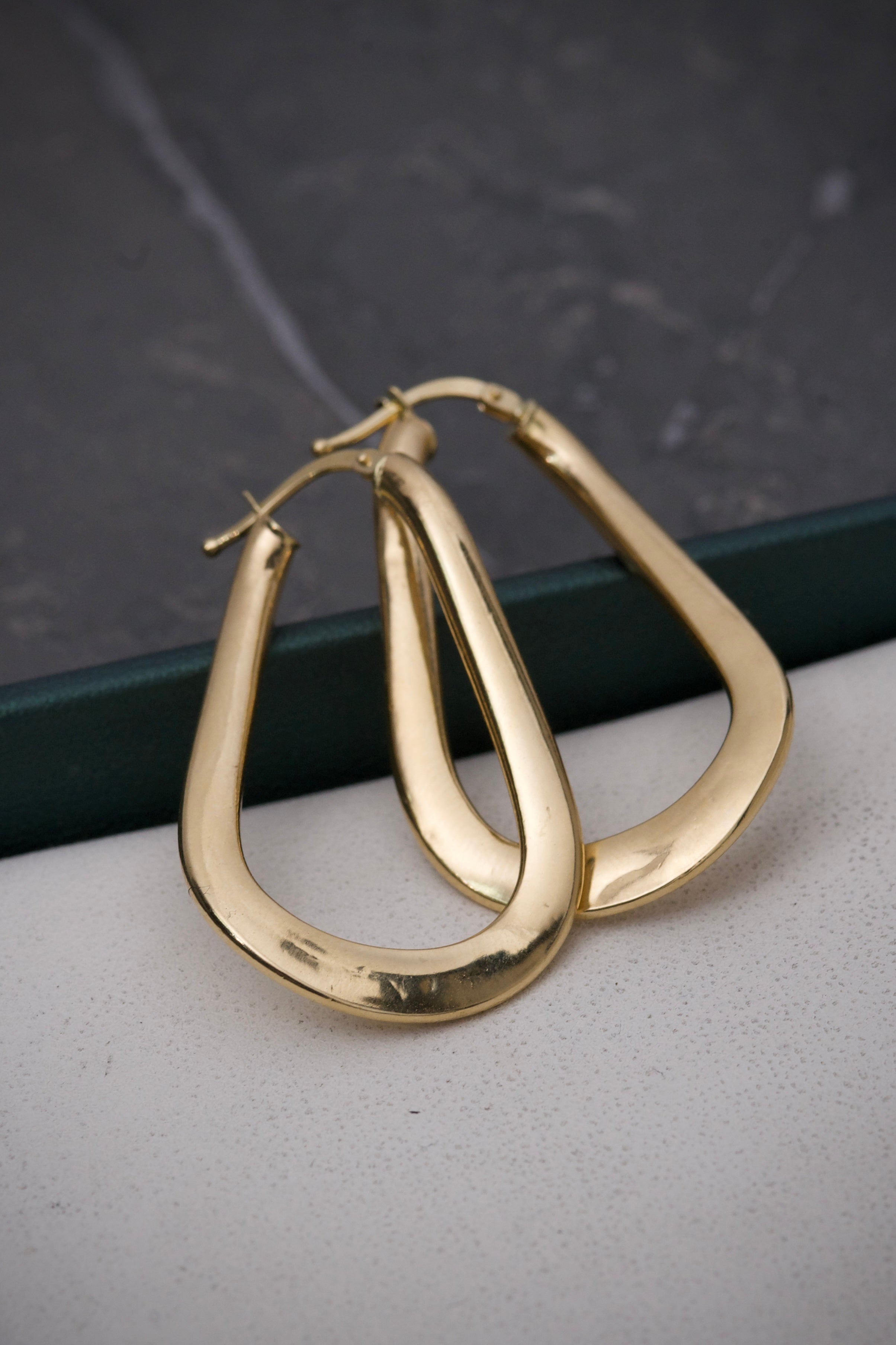 Candongas tipo gota 3.25gr / Largo 4cm / Oro Amarillo italy +3 B
