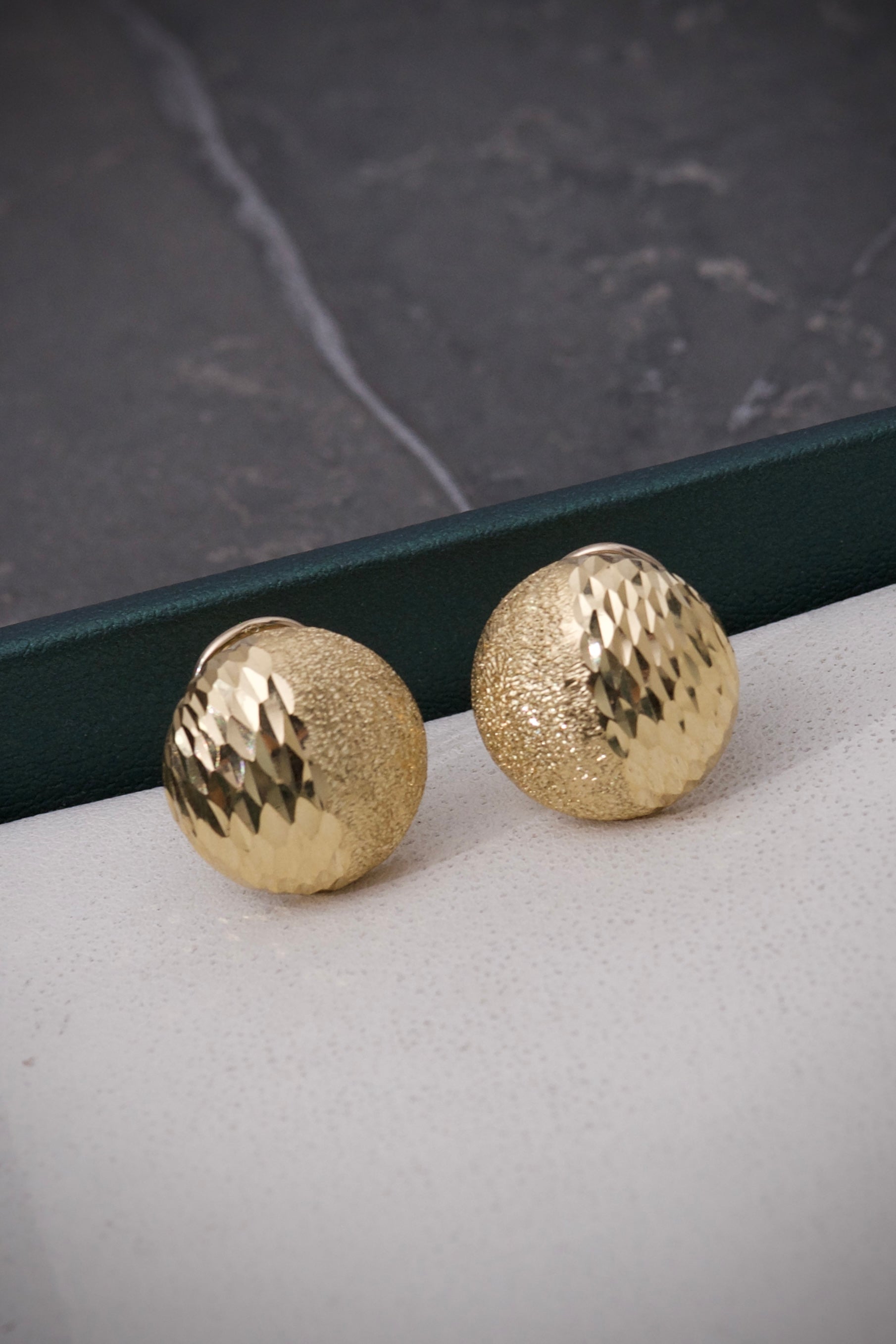 Candongas Redondas Diamatadas 4.1gr / Largo 1.4cm / Oro Amarillo italy +3 M