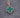 Dije lucky clover piedra verde 0.9gr / Largo 1.7cm / Oro Rosado Nac M