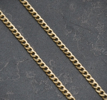 Cadena tejido cubano 4gr / 60cm / Oro Amarillo italy cte B