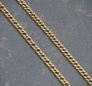 Cadena tejido aro seguido doble 3gr / 60cm / Oro Amarillo italy +2 B