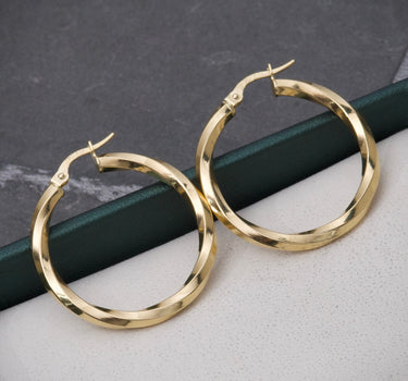 Candongas entorchadas 2.4gr / Largo 3cm / Oro Amarillo italy cte B