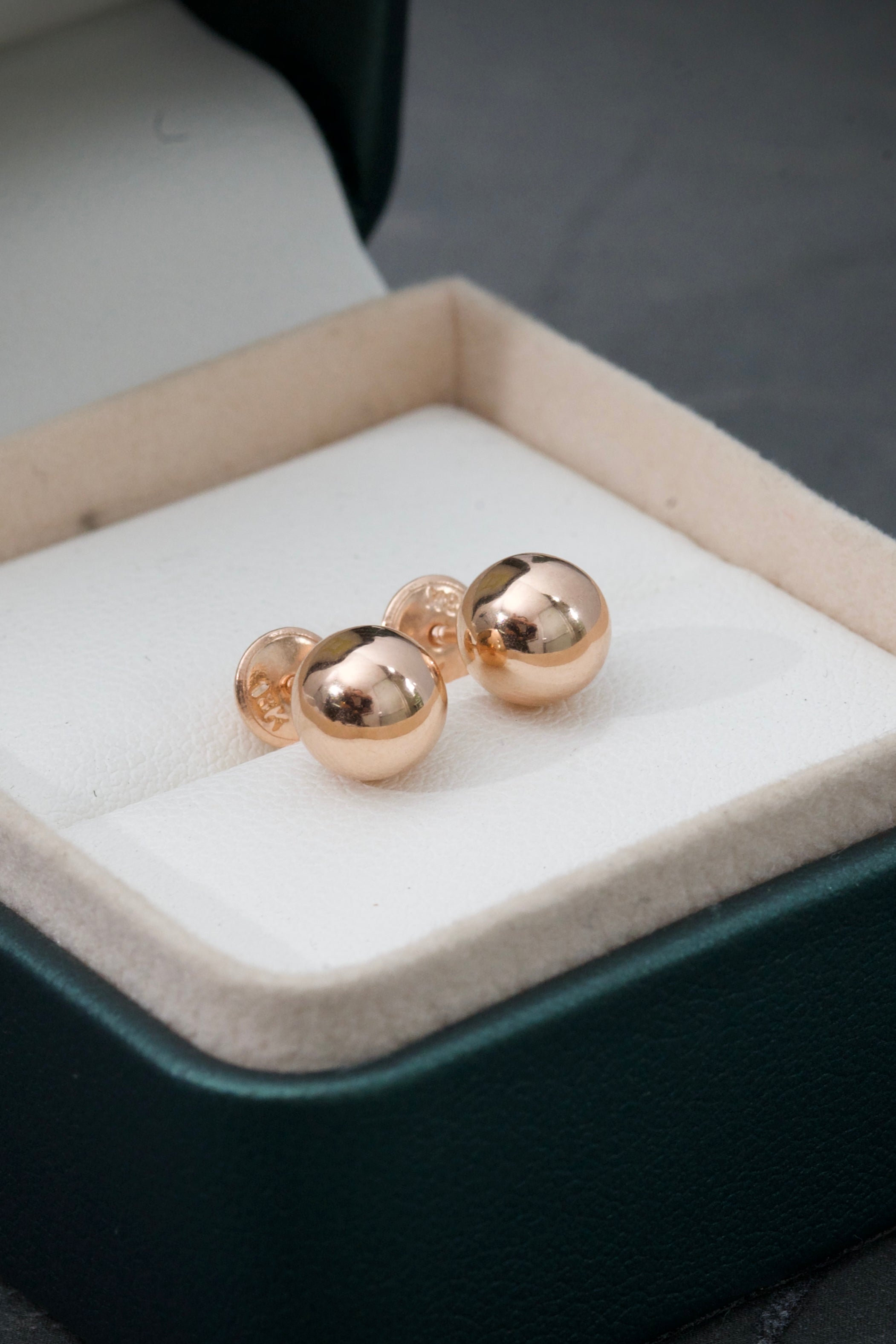 Topos Bola Lisa 7mm 0.7gr / Largo 0.7cm / Oro Rosado Nac M