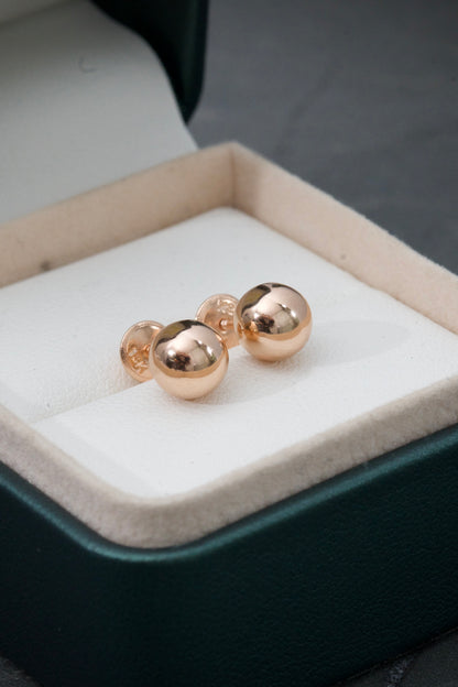 Topos Bola Lisa 7mm 0.7gr / Largo 0.7cm / Oro Rosado Nac M