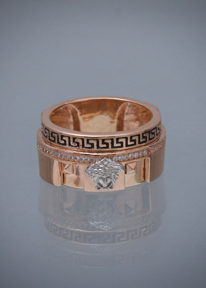 Anillo medusa 17.45gr / TALLA 10 3/4 / Oro Rosado Nac B