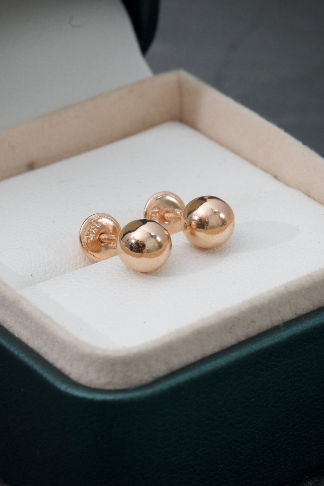 Topos de bola lisa #7mm 0.75gr — Oro Rosado