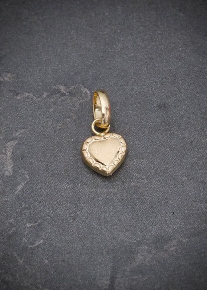 Dije corazon 0.25gr / Largo 1.3cm / Oro Amarillo Nac M