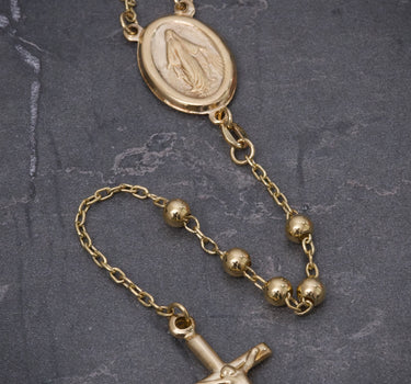 Rosario virgen de la milagrosa 20.5gr / Largo 65cm / Oro Amarillo italy cte B