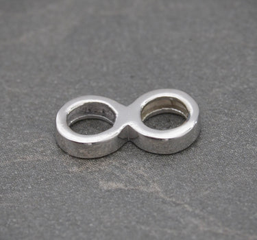 Herraje Aro Doble 0.6gr / Largo 1.1cm / Oro Blanco Nac B