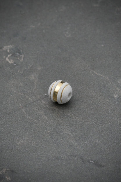 Neoros blancos 8mm 3 raya Oro Amarillo (Joya) B
