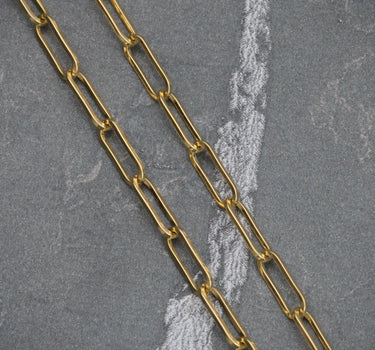 Cadena tejido paper clip 8.45gr / 50cm / Oro Amarillo italy +3 P