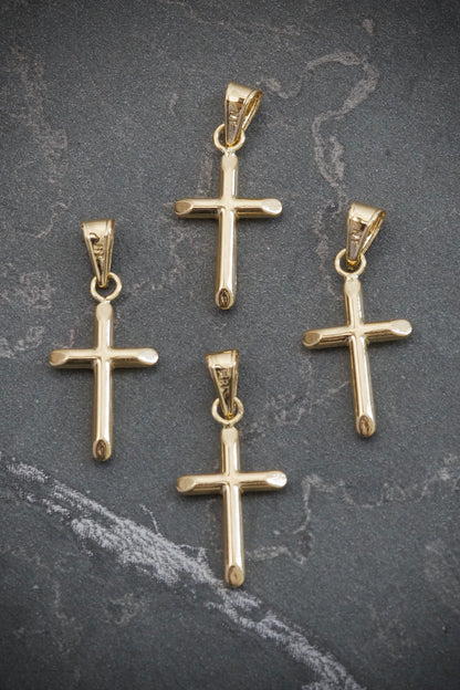 Dije cruz 0.4gr / 2.2cm / 10mm — Oro Amarillo