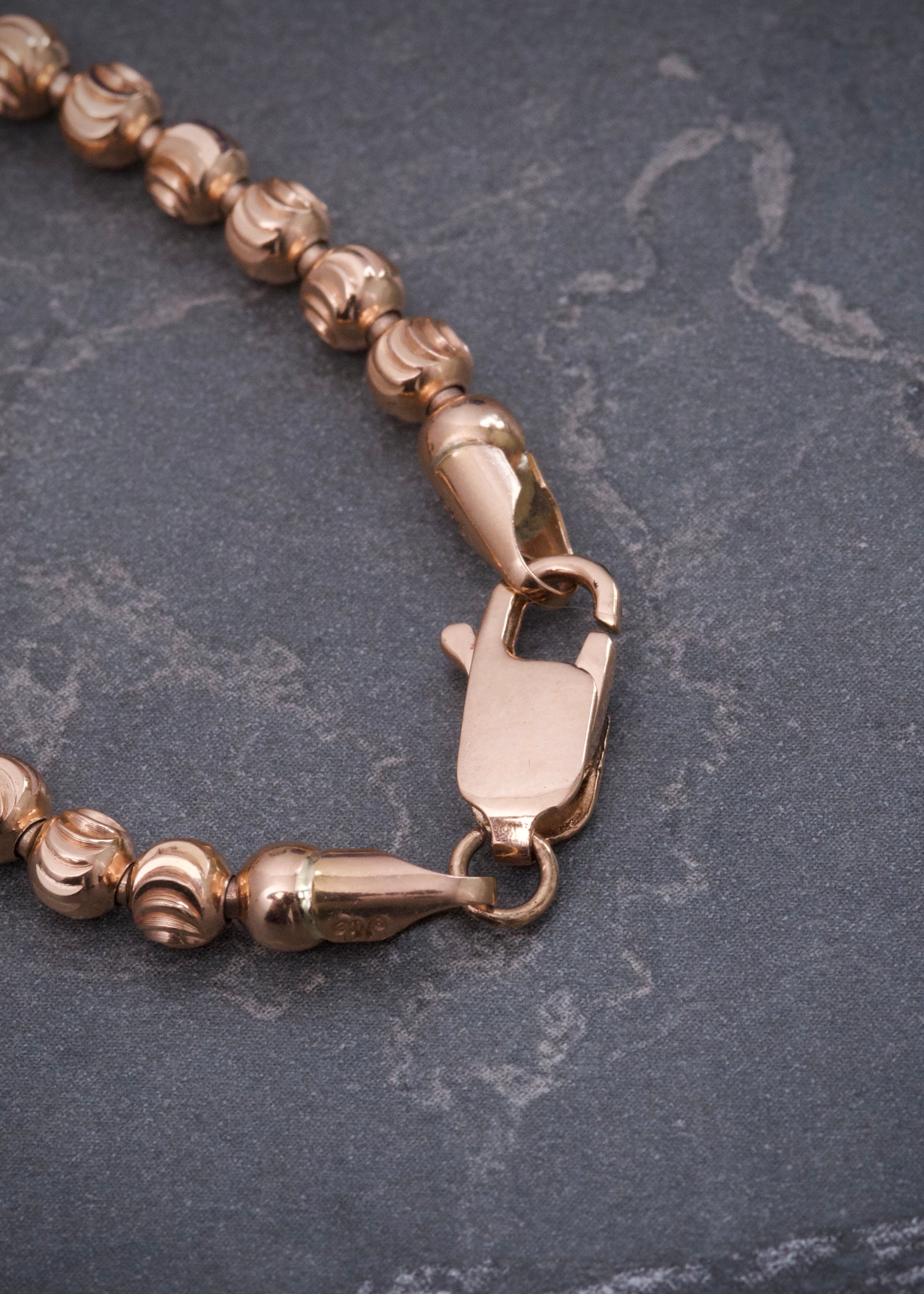 Cadena militar diamantada luna 25.95gr / Largo 60cm / Oro Rosado (Joya) P