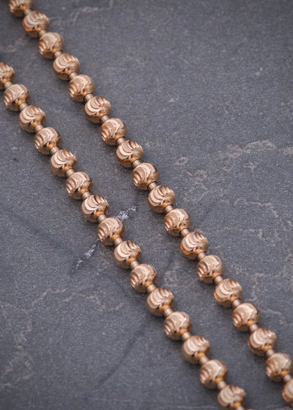 Cadena militar diamantado luna 3mm 15.8gr / Largo 50cm / Oro Rosado Nac (Joya) B