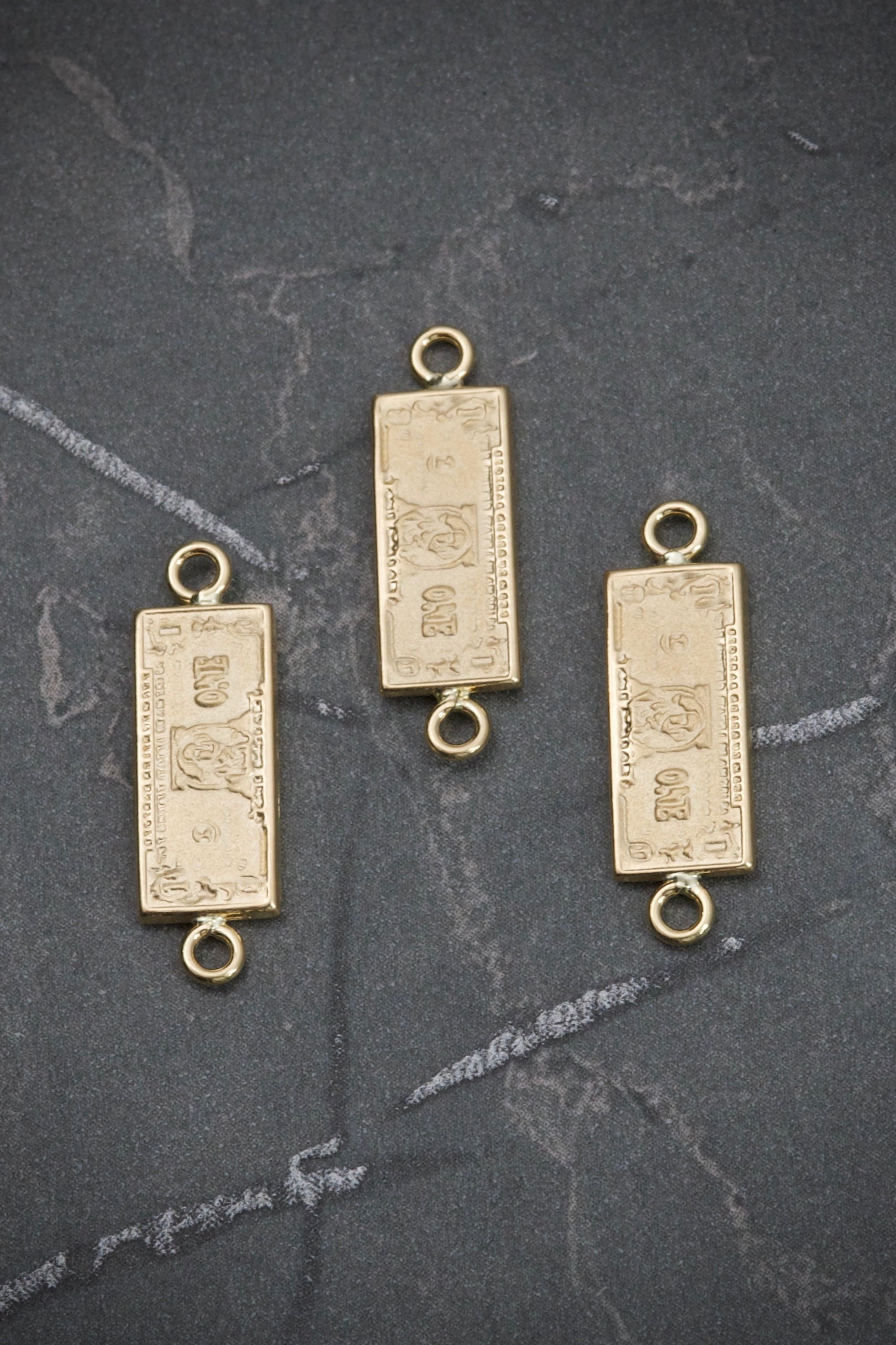 Herraje Dolar 0.8gr / 2.2cm / 6.8mm — Oro Amarillo