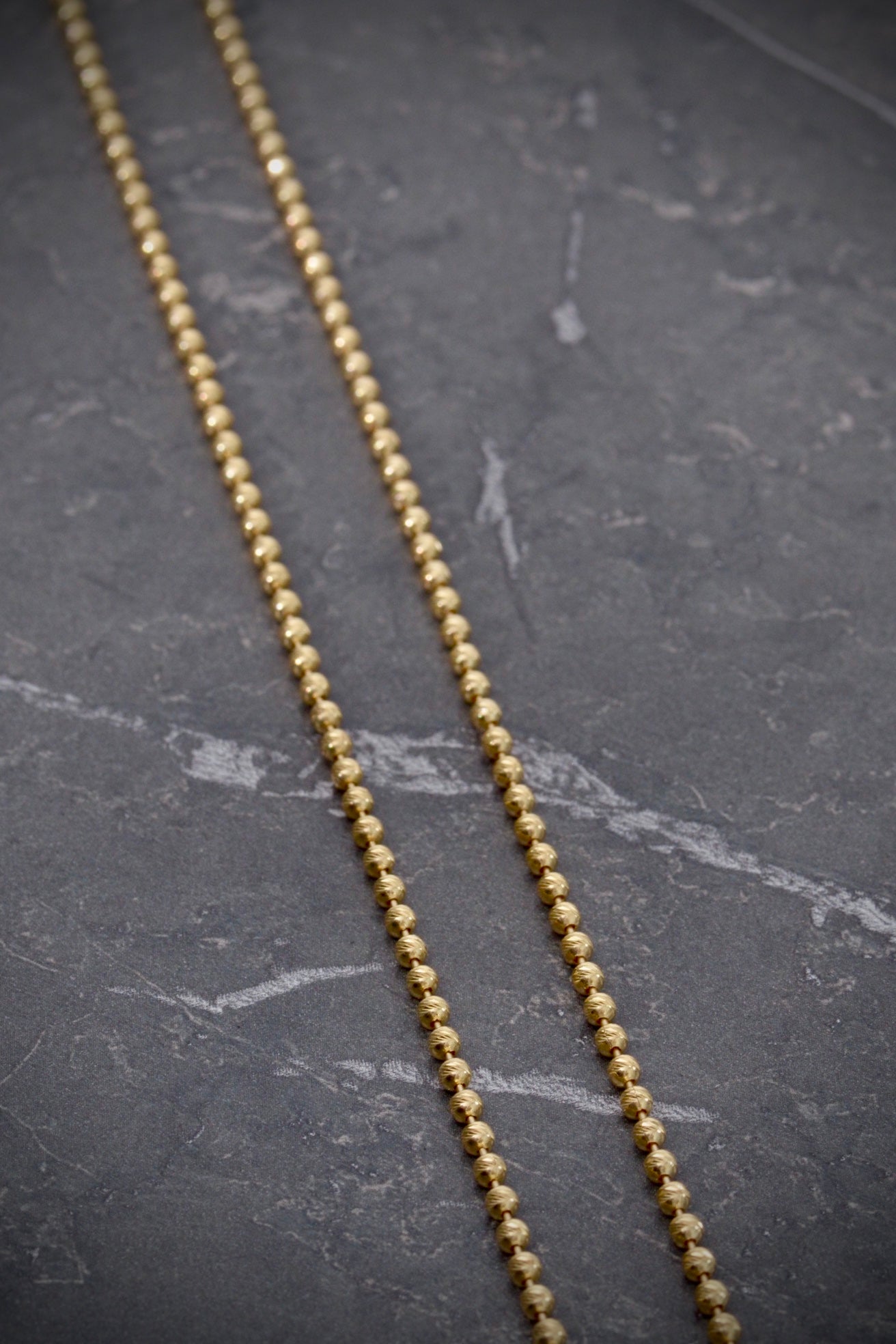 Cadena militar diamantada #2mm 13.2gr / Largo 60 cm / Oro Amarillo italy +3 B