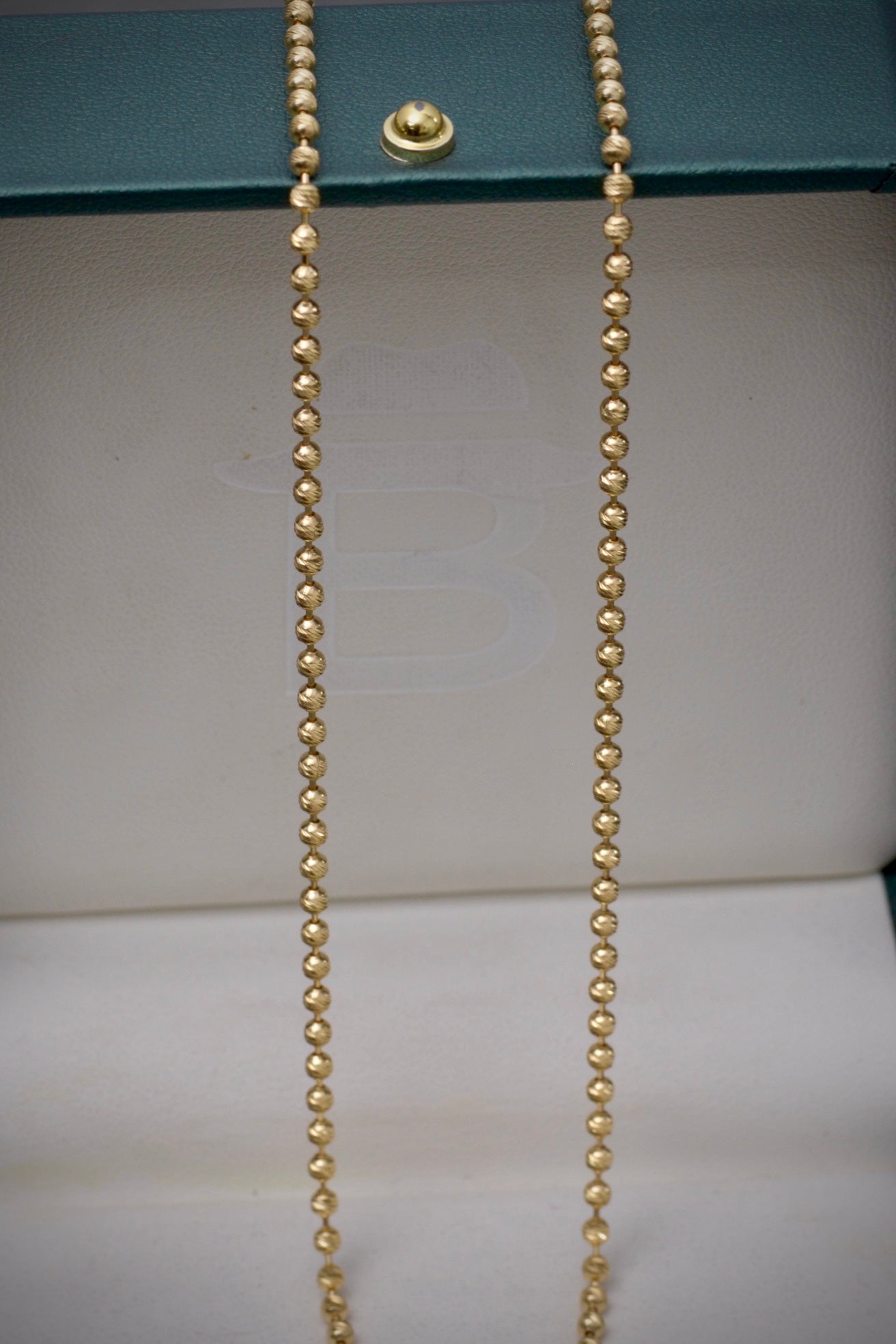 Cadena militar diamantada #2mm 13.2gr / Largo 60 cm / Oro Amarillo italy +3 B