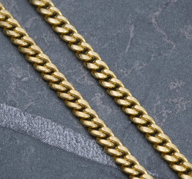Cadena tejido cubano 7.35gr / 60cm /  Oro Amarillo italy0 B