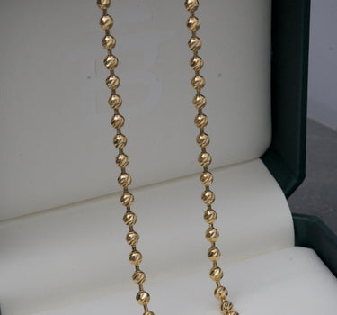 Cadena tejido militar diamantado 22.9gr / Oro Amarillo Nac B