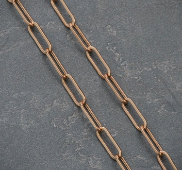 Cadena tejido paper clip 4.65gr / 45cm / Oro Rosado italy cte B