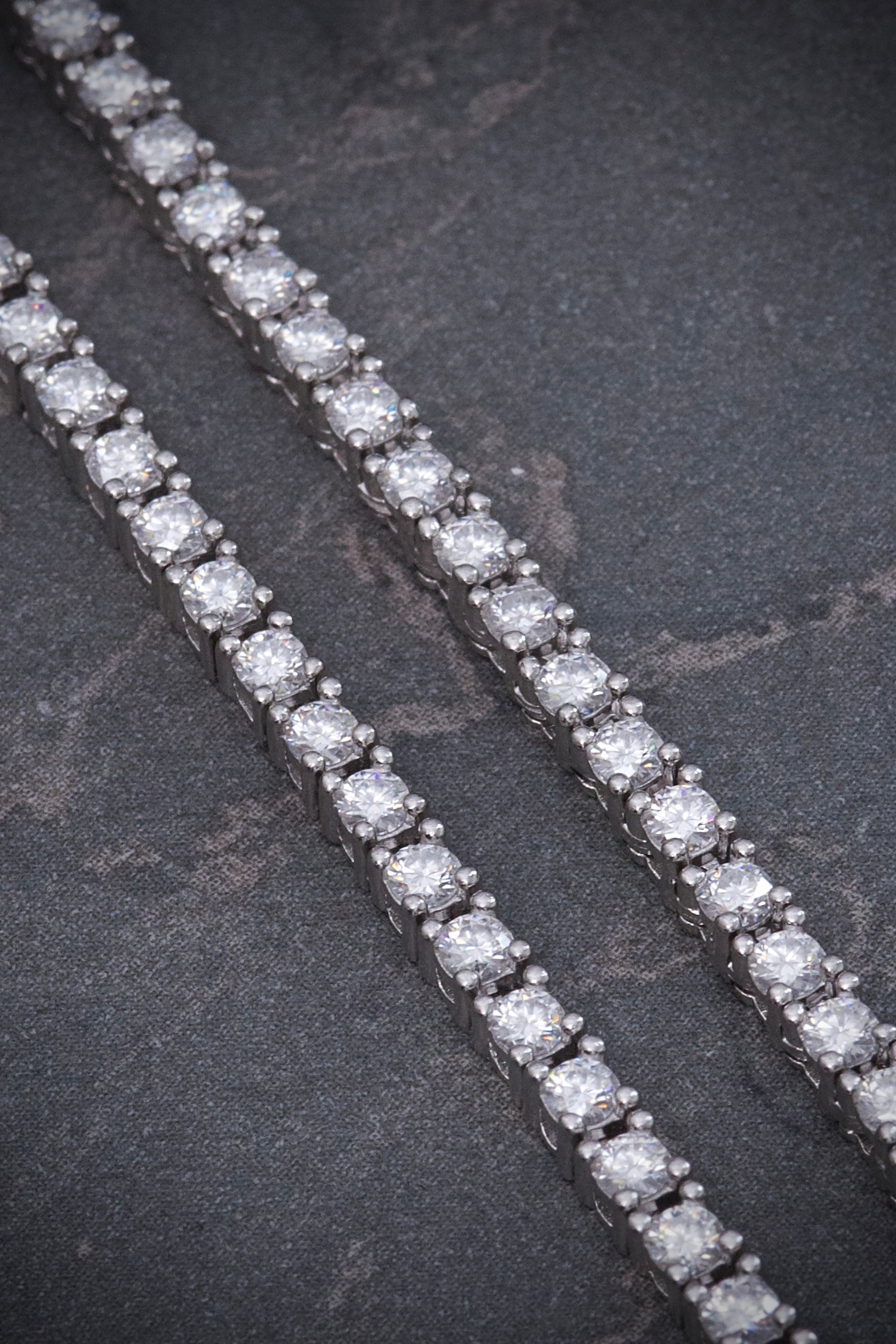 Cadena tanis con 588pts de moissanita 17.1gr / Largo 45cm / Plata (Joya) M