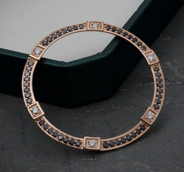 Bisel En Oro 18k Con 184Pts De Diamante Par Reloj Bracarli 7.9gr / Largo 4.5cm / Oro Rosado (Joya) M