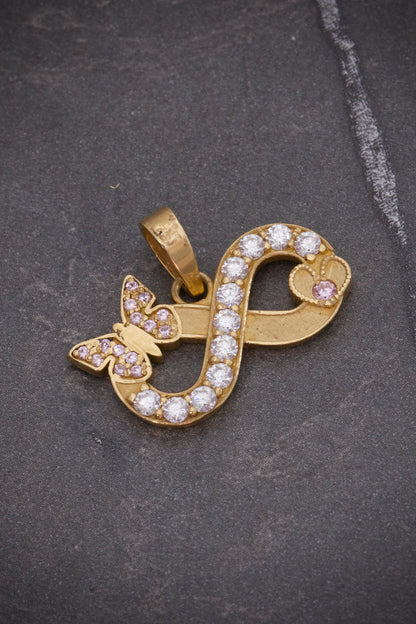 Dije de infinito con moissanitas 0.38qts (38pts) 3.1gr / Oro Amarillo (Joya) P