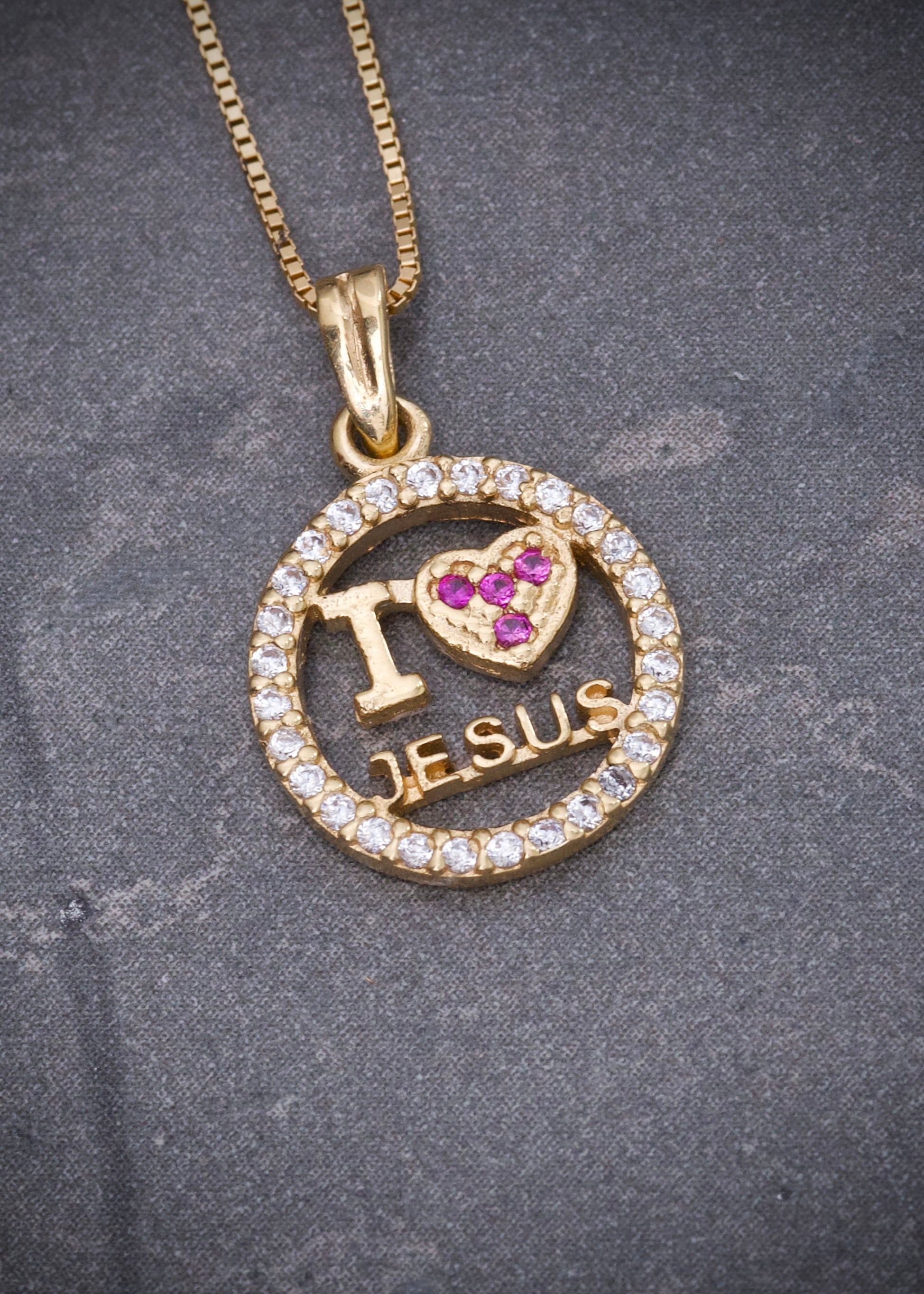 Set Cadena Veneciana Dije Jesus 2.65gr / Largo 45cm / Oro Amarillo B