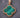 Dije lucky clover piedra verde 2.15gr / Largo 2.3cm / Oro Rosado Nac B