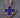 Dije lucky clover piedra azul 1.85gr / Largo 2.3cm / Oro Rosado Nac B