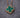 Cadena lucky Clover piedra verde 2.1gr / Largo 50cm / Oro Rosado italy cte M