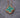 Cadena lucky clover piedra verde 2.1gr / Largo 50cm / Oro Rosado italy cte M