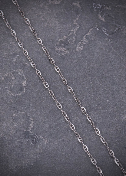 Cadena escalera 1.2gr / Largo 40cm / Oro Blanco italy +3 P