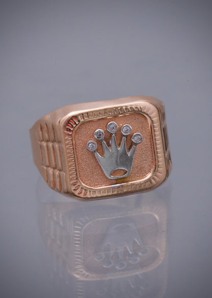 Anillo rx con swarovski blanco 3.55gr / TALLA 9 1/4 / Dos Oros Nac P