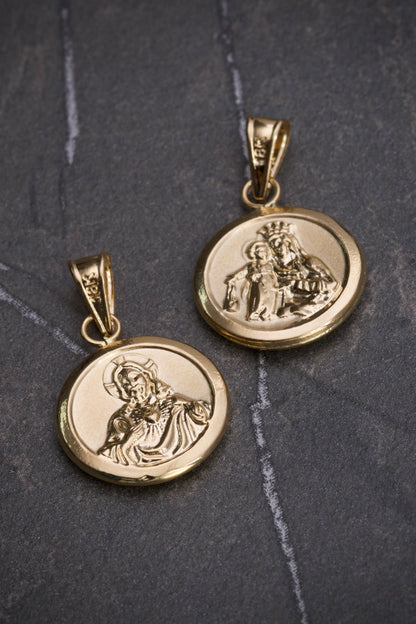 Dije virgen del carmen 1gr / 1.2cm / Oro Amarillo Nac P