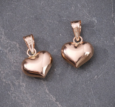 Dije de corazon 0.5gr / Largo 1.5cm / Oro Rosado Nac M