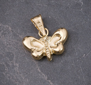 Dije de mariposa 0.75gr / Largo 1.7cm / Oro Amarillo Nac P