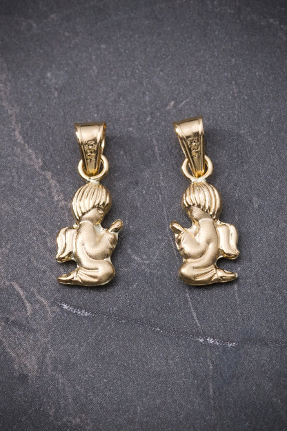 Dije angel de la guarda 0.35gr / Largo 1.7cm / Oro Amarillo Nac B