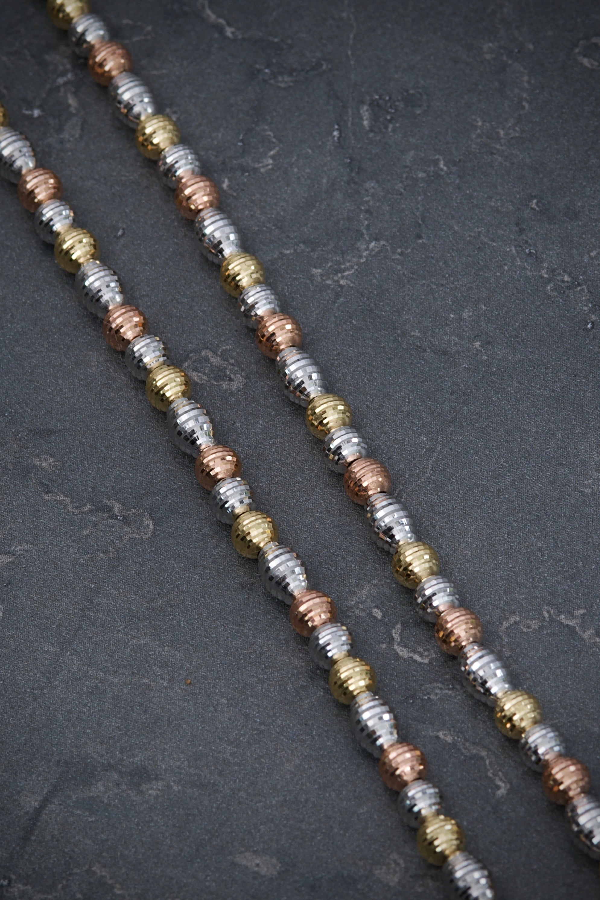 Cadena tejido rustico diamantado 10.45gr / Largo 40cm / Tres Oros italy +3 B