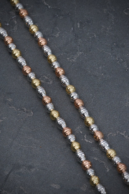Cadena tejido rustico diamantado 10.45gr / Largo 40cm / Tres Oros italy +3 B