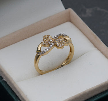 Anillo infinito con flor 2.8gr / Oro Amarillo Nac M