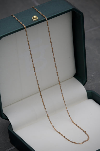 Cadena Tejido SingapUr 1.9gr / Largo 50 cm / Tres Oros italy +3 B